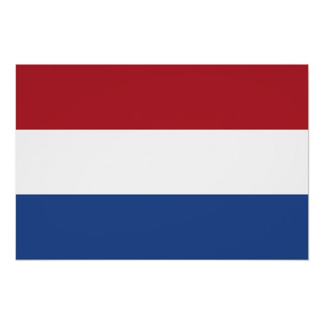 Affiche patriotique avec Drapeau de Pays-Bas (Devant)