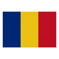 Affiche patriotique avec Drapeau de Roumanie