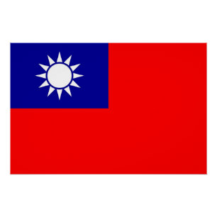 Affiche patriotique avec drapeau de Taïwan