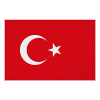 Affiche patriotique avec Drapeau de Turquie