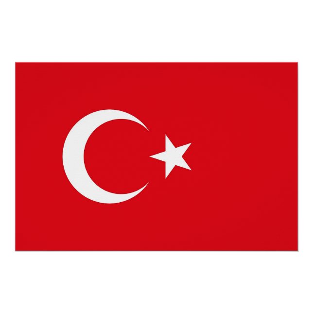 Affiche patriotique avec Drapeau de Turquie (Devant)