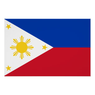 Affiche patriotique avec drapeau des Philippines