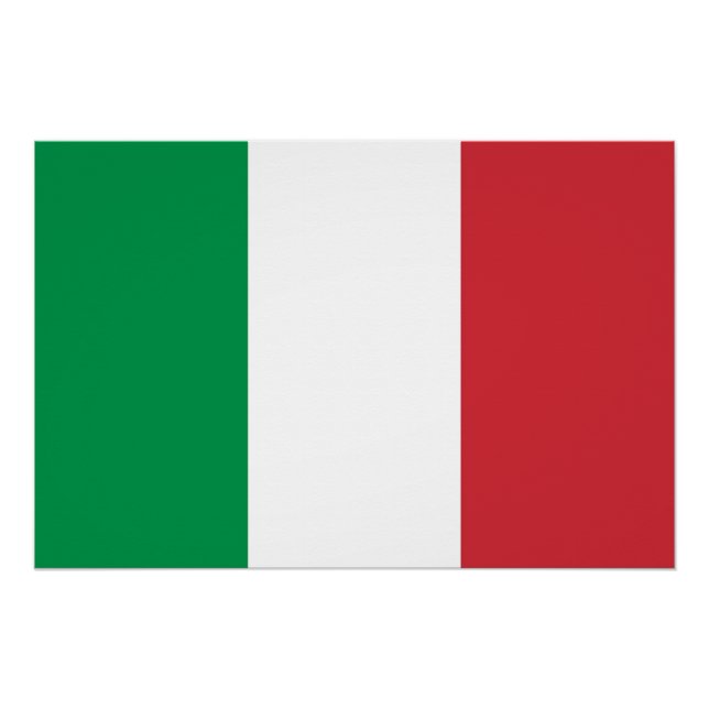 Affiche patriotique avec Drapeau d'Italie (Devant)