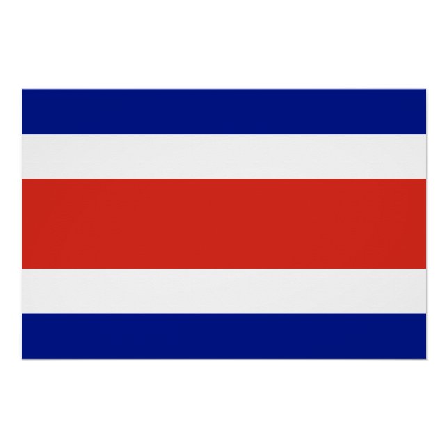 Affiche patriotique avec Drapeau du Costa Rica (Devant)