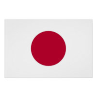 Affiche patriotique avec drapeau du Japon