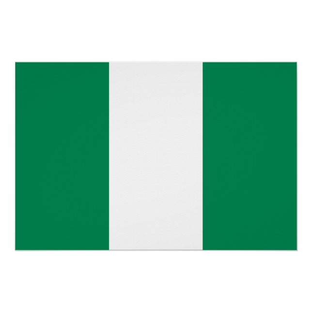 Affiche patriotique avec drapeau du Nigeria (Devant)
