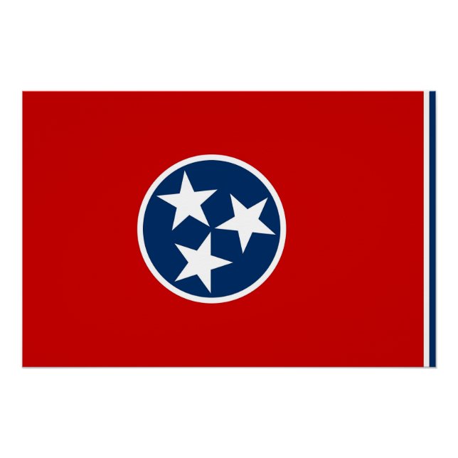 Affiche patriotique avec drapeau du Tennessee (Devant)