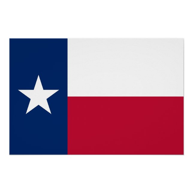 Affiche patriotique avec drapeau du Texas (Devant)
