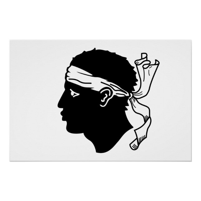 Affiche patriotique murale avec Drapeau de Corse (Devant)