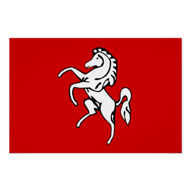 Affiche patriotique murale avec Drapeau de Kent, A (Devant)