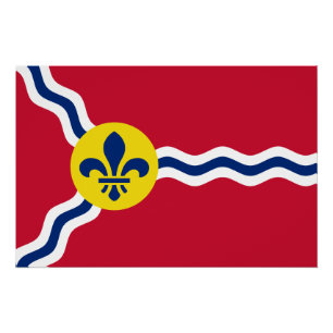 Affiche patriotique murale avec Drapeau de Saint-L
