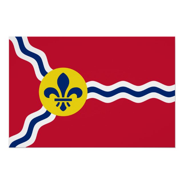 Affiche patriotique murale avec Drapeau de Saint-L (Devant)