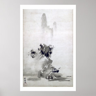 Affiche paysagère Sesshu Toyo Haboku-Sansui