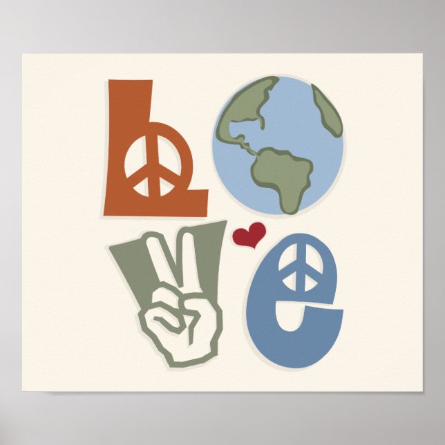 Affiche Peace Love Earth (Devant)