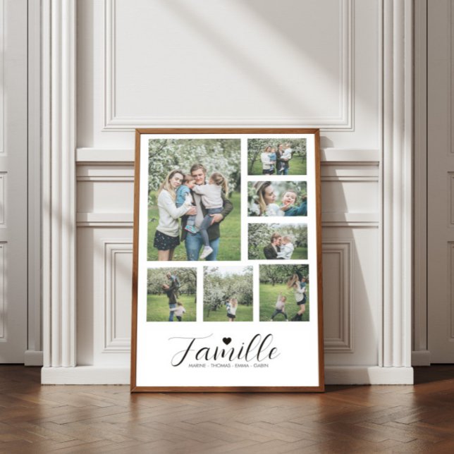 Affiche Personnalisé Notre Famille 7 Photos et les (Créateur téléchargé)