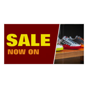 Affiche personnalisée brillante pour soldes en mag
