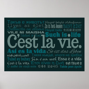 Affiche personnalisée C'est La Vie