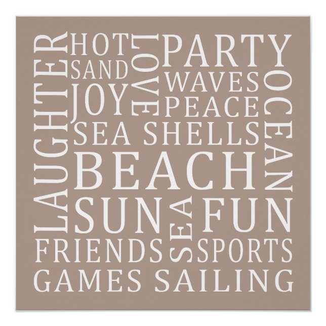 Affiche personnalisée Color Beach House (Devant)