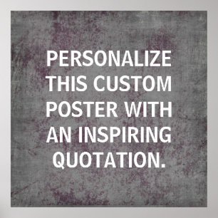 Affiche personnalisée de citation, coutume