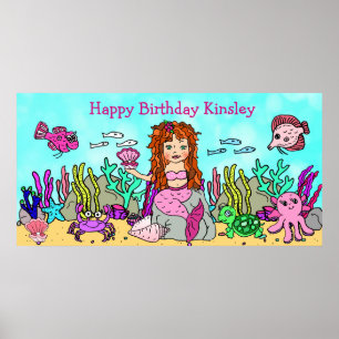 Affiche personnalisée de joyeux anniversaire Sirèn