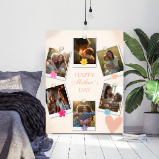 Affiche personnalisée de photos florales pour la f
