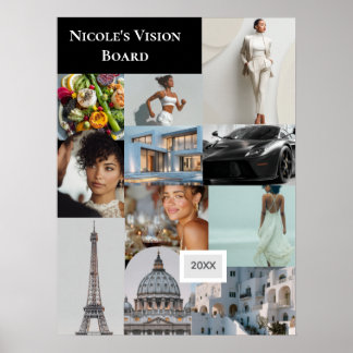 Affiche personnalisée de tableau de vision avec vo