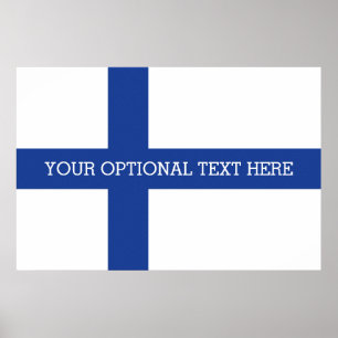 Affiche personnalisée du drapeau finlandais