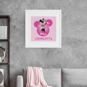 Affiche personnalisée Rose Minnie   Icône Tête Mic