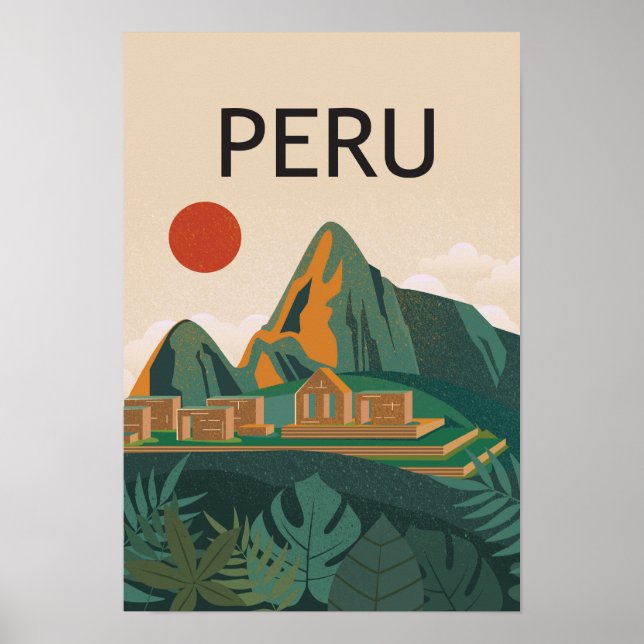 Affiche péruvienne machu picchu (Devant)