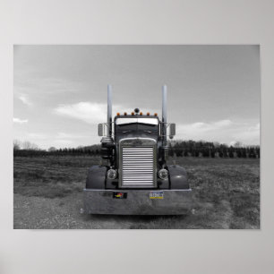 Affiche Peterbilt Needle Nose b/w
