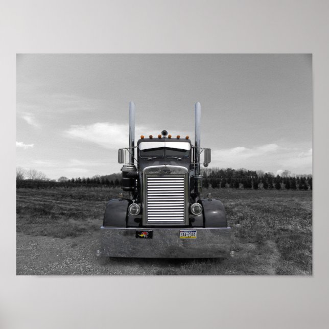 Affiche Peterbilt Needle Nose b/w (Devant)