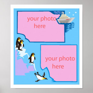 affiche photo personnalisable de pingouin DE 14.95