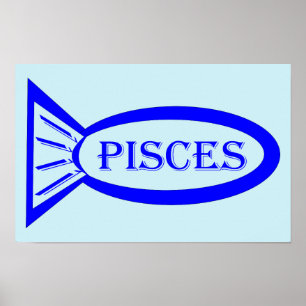 Affiche Poisson Signe Astrologique Poissons