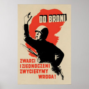 Affiche Pologne Aux armes ! Unis nous vaincrons