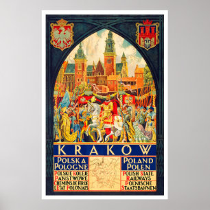 Affiche polonaise de Vintage voyage