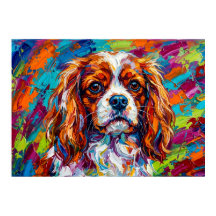 Affiche Pop Art audacieuse Cavalier King Charles S