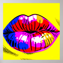 Affiche pop art Lips