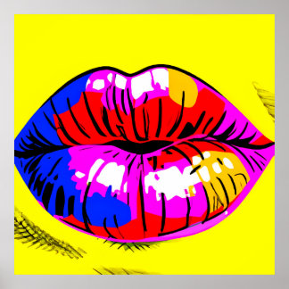 Affiche pop art Lips
