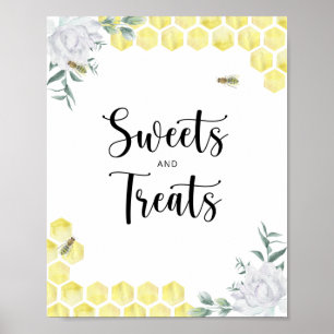 affiche pour baby shower bonbons et friandises pet