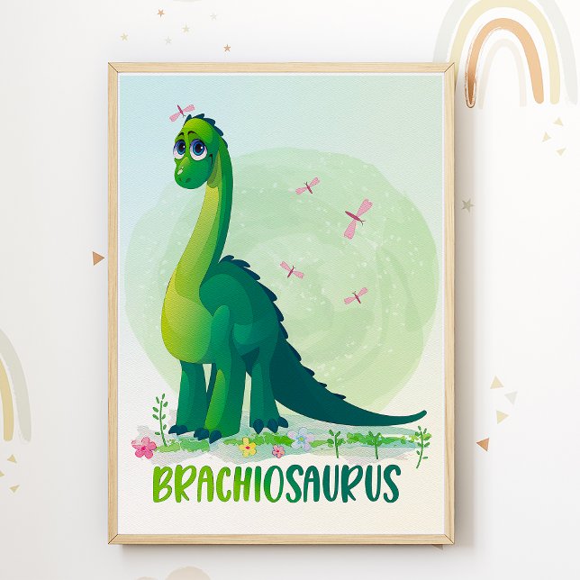 Affiche pour chambre d'enfants Brachiosaure - Impr (Créateur téléchargé)