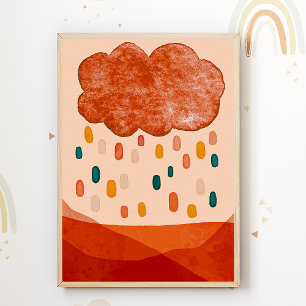 Affiche pour chambre d'enfants Nuage coloré Impres