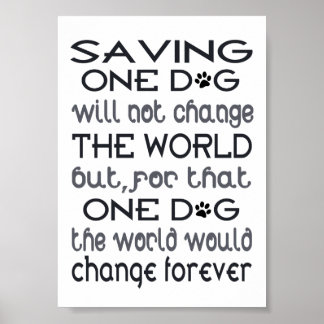 Affiche pour sauver un chien
