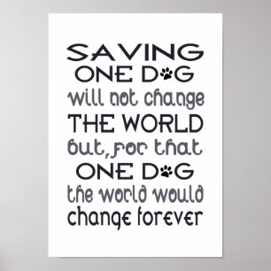 Affiche pour sauver un chien