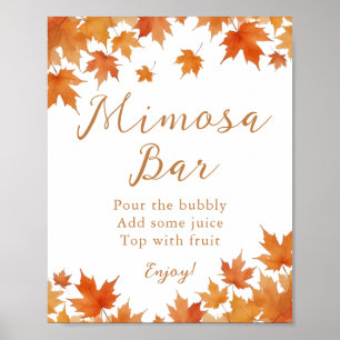 Affiche pour un bar à mimosa lors d'une fête prénu