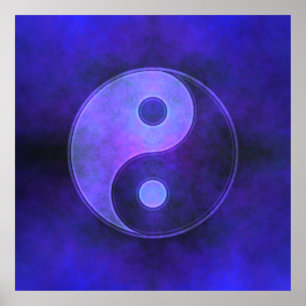 Affiche pourpre de Yin Yang