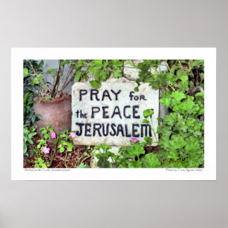 Affiche "Priez pour la paix de Jérusalem"