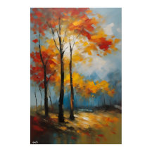 Affiche | Printemps | Style de peinture à l'huile