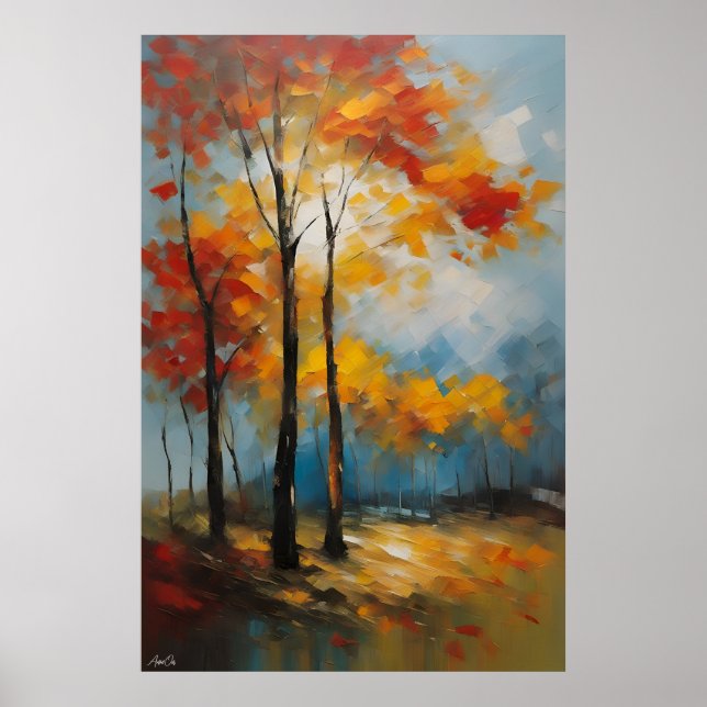 Affiche | Printemps | Style de peinture à l'huile (Devant)