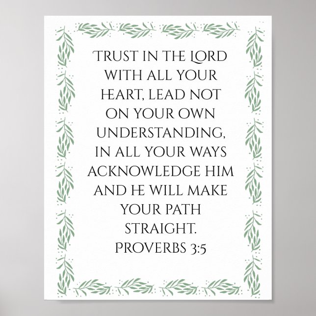 Affiche Proverbes 3:5 (Devant)