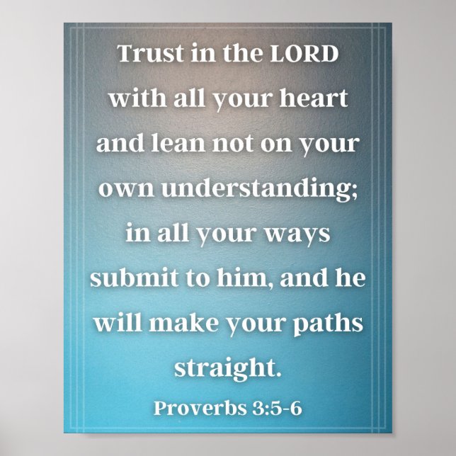 Affiche Proverbes 3:5-6 (Devant)
